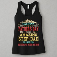 Happy Father's Day Step-Dad for Dad Daddy Step-father Womens Tank Top