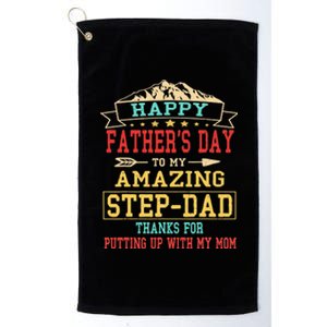 Happy Father's Day Step-Dad for Dad Daddy Step-father Platinum Collection Golf Towel