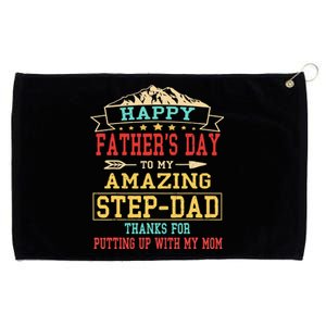 Happy Father's Day Step-Dad for Dad Daddy Step-father Grommeted Golf Towel