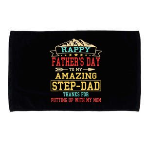 Happy Father's Day Step-Dad for Dad Daddy Step-father Microfiber Hand Towel