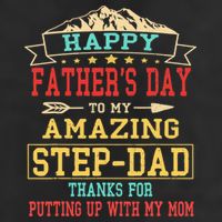 Happy Father's Day Step-Dad for Dad Daddy Step-father Microfiber Hand Towel