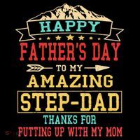 Happy Father's Day Step-Dad for Dad Daddy Step-father Short Acrylic Beanie