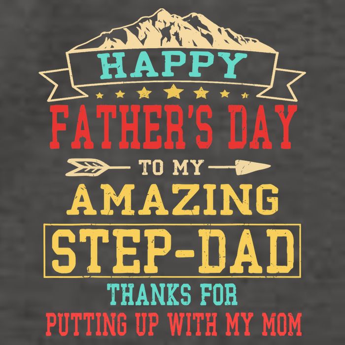 Happy Father's Day Step-Dad for Dad Daddy Step-father Vector Backpack