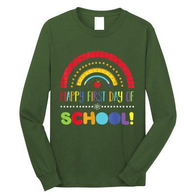 Happy First Day Of School Welcome Back To School Boy Girl Long Sleeve Shirt