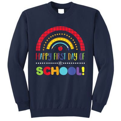 Happy First Day Of School Welcome Back To School Boy Girl Tall Sweatshirt