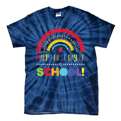 Happy First Day Of School Welcome Back To School Boy Girl Tie-Dye T-Shirt