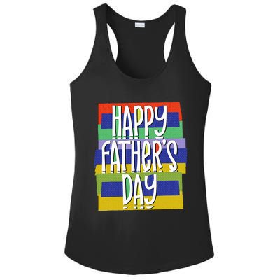 Happy FatherS Day Daddy For Dad Son Daughter Ladies PosiCharge Competitor Racerback Tank