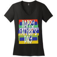 Happy FatherS Day Daddy For Dad Son Daughter Women's V-Neck T-Shirt