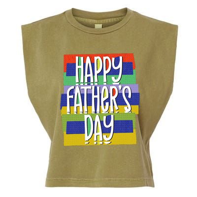 Happy FatherS Day Daddy For Dad Son Daughter Garment-Dyed Women's Muscle Tee