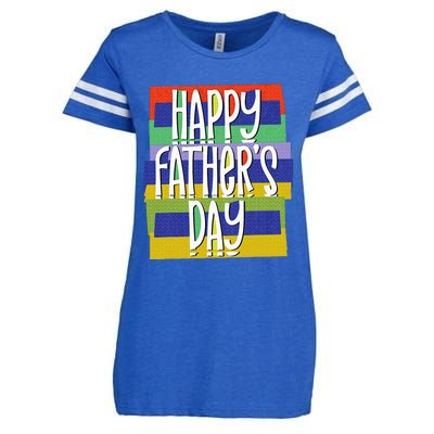 Happy FatherS Day Daddy For Dad Son Daughter Enza Ladies Jersey Football T-Shirt