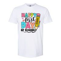 Happy First Day Of School Teacher Pencil Softstyle CVC T-Shirt