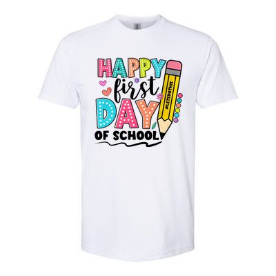 Happy First Day Of School Teacher Pencil Softstyle CVC T-Shirt