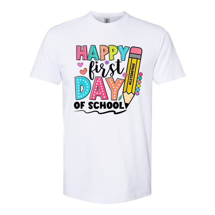 Happy First Day Of School Teacher Pencil Softstyle CVC T-Shirt