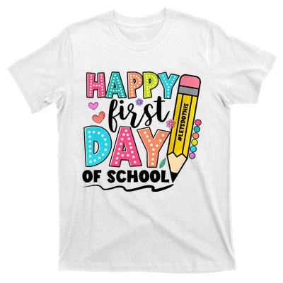 Happy First Day Of School Teacher Pencil T-Shirt