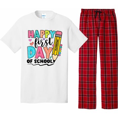 Happy First Day Of School Teacher Pencil Pajama Set