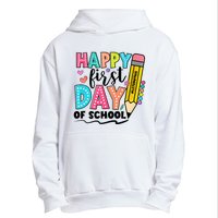 Happy First Day Of School Teacher Pencil Urban Pullover Hoodie