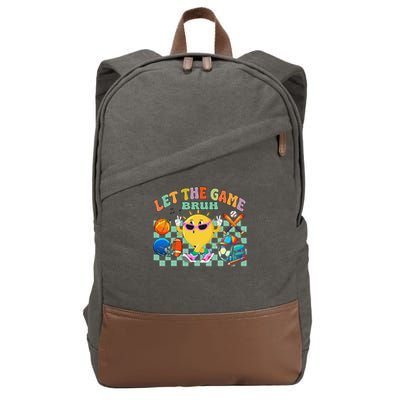 Happy Field Day 2025 Bruh Let The Games Begin Field Trip Cotton Canvas Backpack