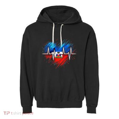 Haitian Flag Day Love Haiti Haitian Haitian Roots Haiti Flag Garment-Dyed Fleece Hoodie