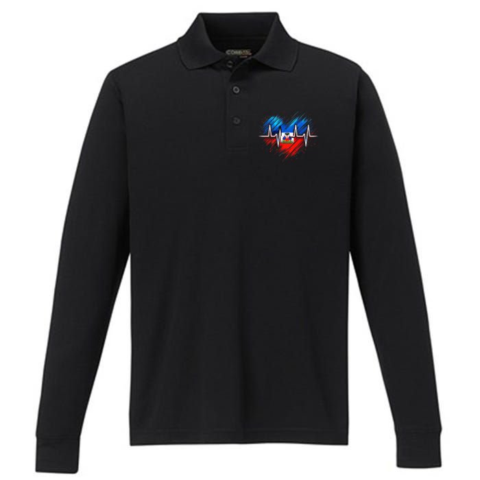 Haitian Flag Day Love Haiti Haitian Haitian Roots Haiti Flag Performance Long Sleeve Polo