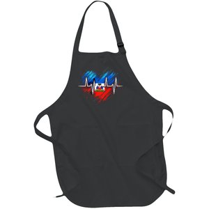 Haitian Flag Day Love Haiti Haitian Haitian Roots Haiti Flag Full-Length Apron With Pockets