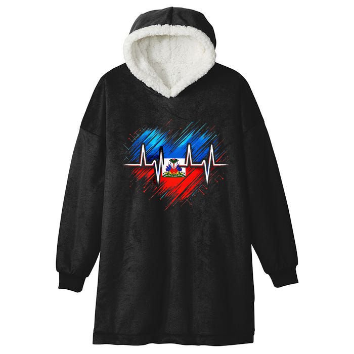 Haitian Flag Day Love Haiti Haitian Haitian Roots Haiti Flag Hooded Wearable Blanket