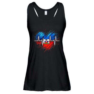 Haitian Flag Day Love Haiti Haitian Haitian Roots Haiti Flag Ladies Essential Flowy Tank