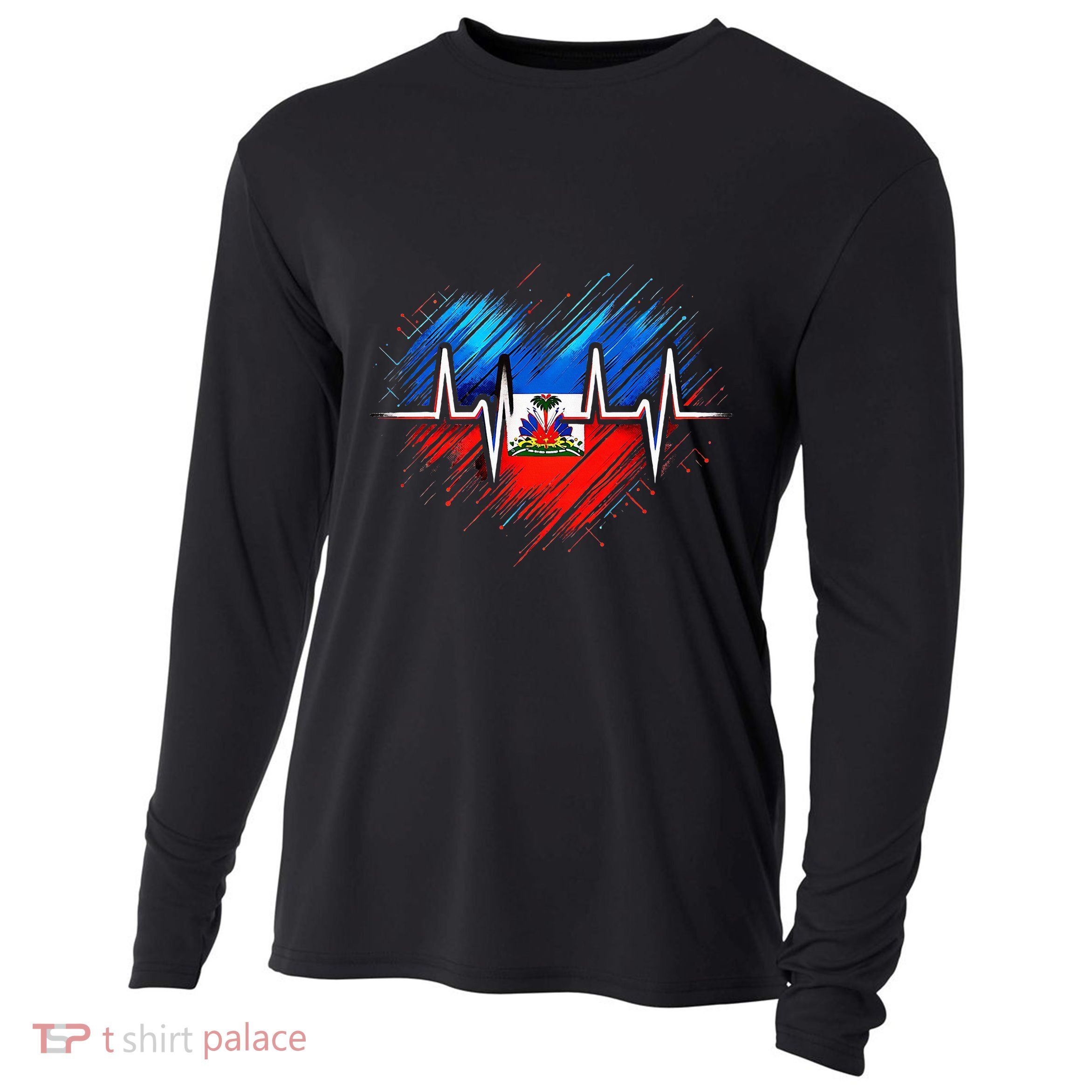 Haitian Flag Day Love Haiti Haitian Haitian Roots Haiti Flag Cooling Performance Long Sleeve Crew