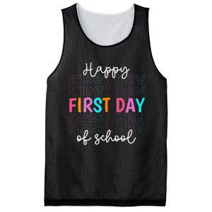 Happy First Day Of School Teachers  Student Mesh Reversible Basketball Jersey Tank