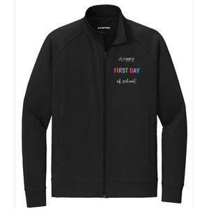 Happy First Day Of School Teachers  Student Stretch Full-Zip Cadet Jacket