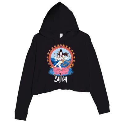 Hindus For Diwali Festival Hinduism Gods Lord Shiva Crop Fleece Hoodie