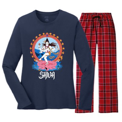 Hindus For Diwali Festival Hinduism Gods Lord Shiva Women's Long Sleeve Flannel Pajama Set 