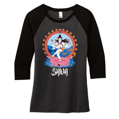 Hindus For Diwali Festival Hinduism Gods Lord Shiva Women's Tri-Blend 3/4-Sleeve Raglan Shirt