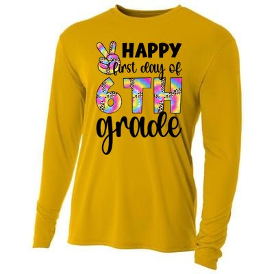 Happy First Day Of Sixth Grade Back To School 6Th Grade Cool Gift Cooling Performance Long Sleeve Crew