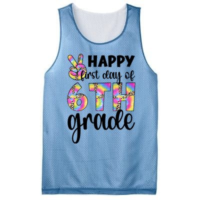 Happy First Day Of Sixth Grade Back To School 6Th Grade Cool Gift Mesh Reversible Basketball Jersey Tank