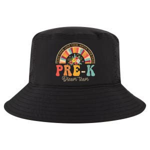 Happy First Day PreK Team Teacher 60s 70s Hippie Retro Cool Comfort Performance Bucket Hat