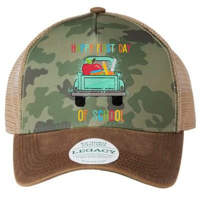 Happy First Day Of School Learning Truck Legacy Tie Dye Trucker Hat