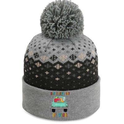 Happy First Day Of School Learning Truck The Baniff Cuffed Pom Beanie