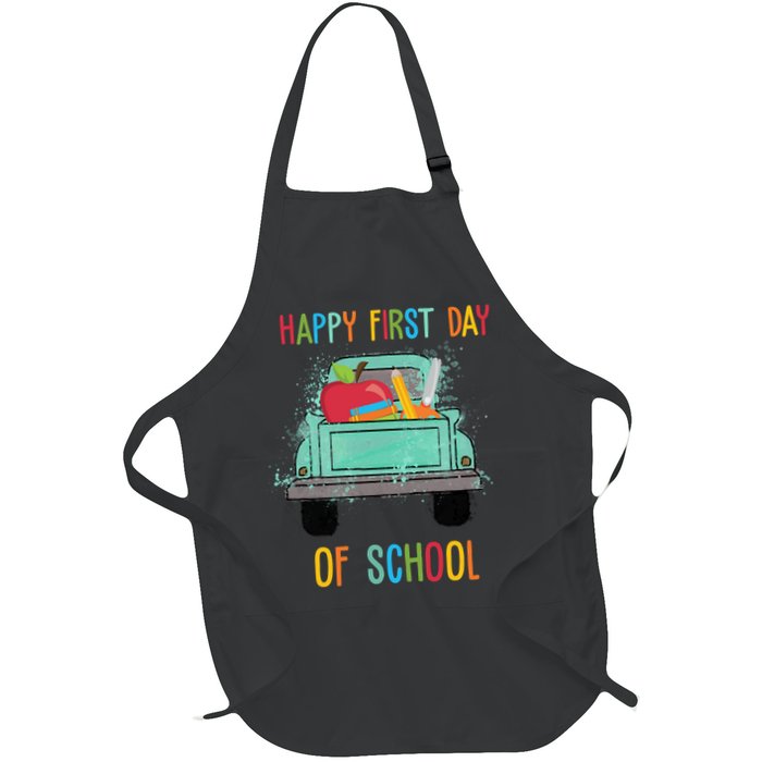 Happy First Day Of School Learning Truck Apron