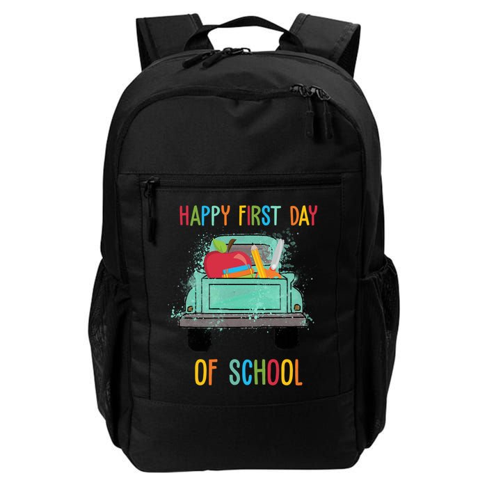 Happy First Day Of School Learning Truck Backpack