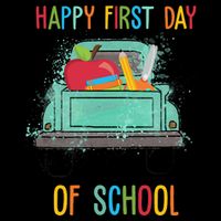 Happy First Day Of School Learning Truck Backpack