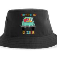 Happy First Day Of School Learning Truck Sustainable Bucket Hat