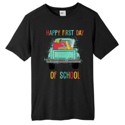 Happy First Day Of School Learning Truck Tall Fusion ChromaSoft Performance T-Shirt