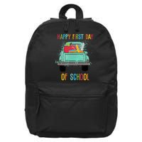 Happy First Day Of School Learning Truck 16 in Basic Backpack