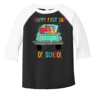 Happy First Day Of School Learning Truck Toddler Fine Jersey T-Shirt