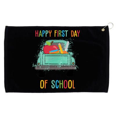 Happy First Day Of School Learning Truck Grommeted Golf Towel