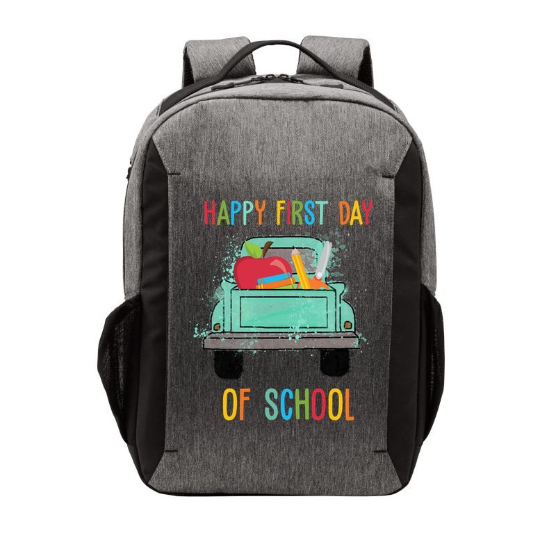 Happy First Day Of School Learning Truck Vector Backpack