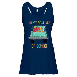 Happy First Day Of School Learning Truck Ladies Essential Flowy Tank