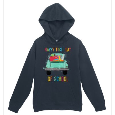 Happy First Day Of School Learning Truck Urban Pullover Hoodie