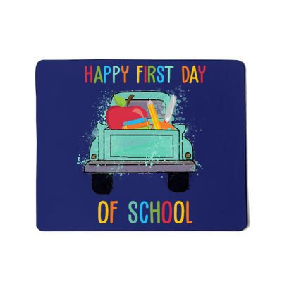 Happy First Day Of School Learning Truck Mousepad