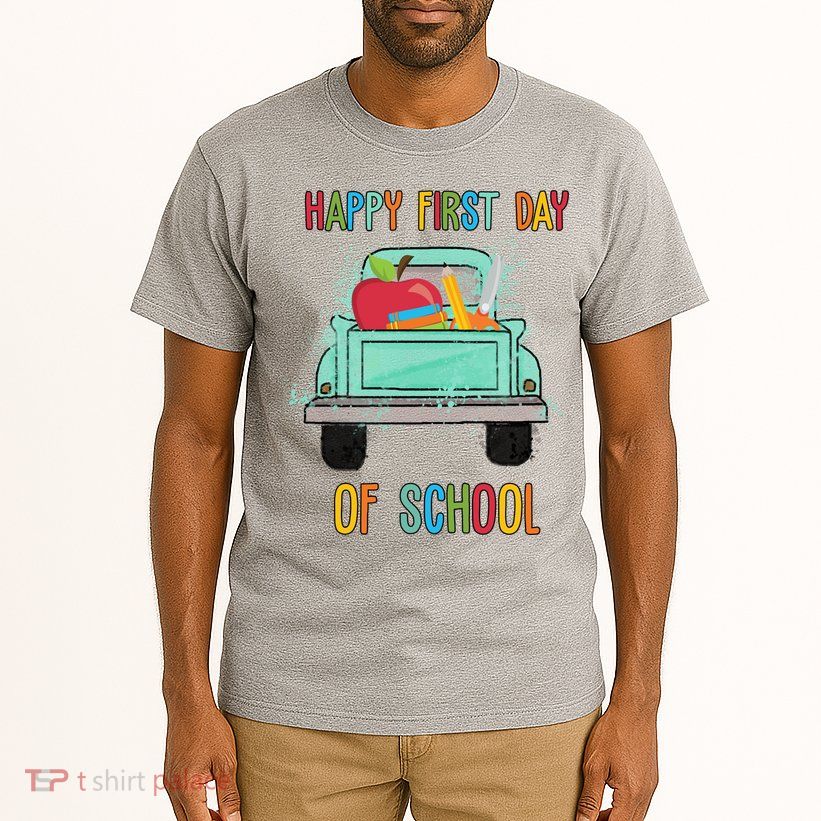 Happy First Day Of School Learning Truck Tall T-Shirt
